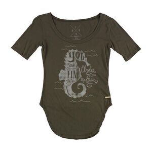 Jedidiah Womens Under The Sea Graphic T-Shirt, Green, NWT